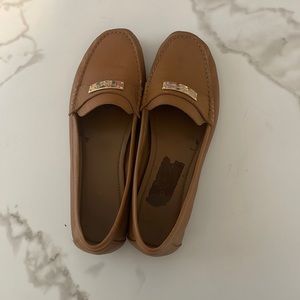 Tan Coach loafers